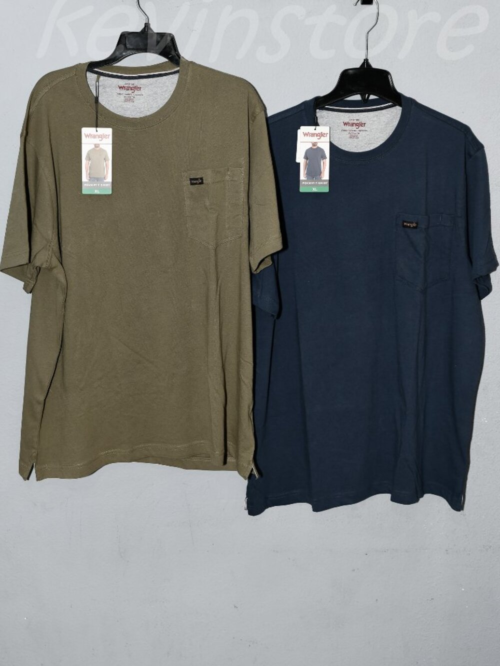 2 Wrangler Men's Pocket Tees. Price is for 2